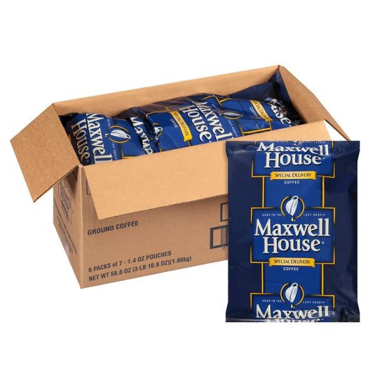 Maxwell House Special Delivery Ground Coffee Filter Packs – Classic Medium Roast