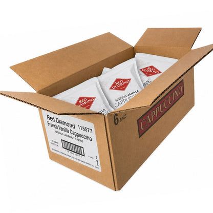 Red Diamond French Vanilla Supreme Cappuccino Mix – 2 lb Bag (6 Bags/Case)