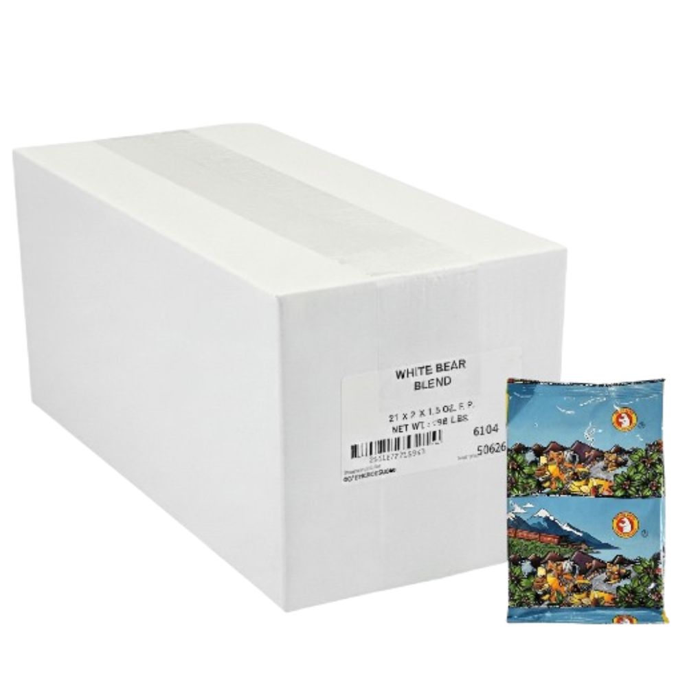 White Bear Regular Coffee Filter Packs – 42 Count 1.5 oz Medium Roast